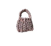 ZYAGH Sac d'ordinateur créatif en fil de velours fait à la main, sac à tricoter à ligne épaisse, sac à bandoulière à main(14,28X20X20CM)