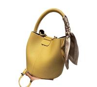 ZYAGH Sacs à bandoulière for femmes, sacs à bandoulière, sacs seau de marque de luxe, sacs à main portables en cuir PU for dames(Yellow)