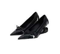 ZYAGH Talons Hauts éTincelants Robe à Talons Hauts argentés à Bout Pointu, Style Printemps-Automne, à Bouche Peu Profonde et Flottante pour Femme(Black,39)