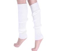 ZYAGH Women's Long Knitted Foot Cover Leg Breathable Warmers Winter Protector Stocking Legging Ladies Striped Warmersocks(Color 02)