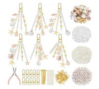 Zyahuneg 776 Pcs Kit Porte Clef A Fabriquer Kit Porte Fabriquer | Avec Ses Accessoires,Son Thème Océanique,Brillant,Mesure Créative,Pour Diy Décorations,Excellent Cadeau