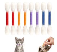 Zyahuneg 8 Pcs Jouet Chat Coton Tige Coton Tige Geant Jouet Chat, Gros Cotons-Tiges Interactifs pour Chats avec Herbe à Chat, BâTonnets à MâCher Mignons Chatons Convient (4 Couleurs)