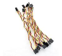 Zyamy 10 Pcs 4P Dupont Ligne 4P pins 2.54 mm Pas Femelle vers Femelle Dupont connecteur de cble Multicolor Jumper Fils pour Breadboard 20 cm
