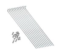 ZYAMY Lot de 12 Rayons de vélo en Acier Inoxydable 304 J Bend 290 mm avec Embouts de 12 mm Argenté