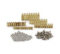 ZYAMY Lot de 150 M3 hexagonale Laiton Spacer Circuit pour Entretoise Spacer PCB Board Écrou Vis Assortiment kit Matériel de Montage Lot DE 6 + 6 10 + 6 15 + 6 M3 Écrou Vis M3 x 6