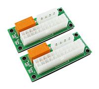 ZYAMY Lot de 2 adaptateurs d'alimentation add2psu ATX 24 broches vers connecteur Molex 4 broches double bloc d'alimentation multiple double carte de démarrage synchrone