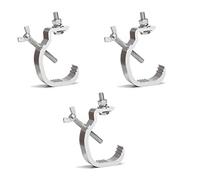 ZYAMY Lot de 3 pièces Bühnenlicht-Klemmhaken, Aluminiumlegierung, Traversen-C-Klemme, Bühnenlichter robuste, Traversenklemme für DJ-Beleuchtung, Par-Lichter, Passend für 3.8,5.1 cm Außendurchmesser