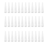 ZYAMY Lot de 36 buses d'extension de calfeutrage en plastique blanc - Buses de mastic de rechange - Fournitures pour outils d'extension appliquées dans la construction