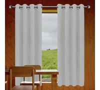 ZYANBIN Rideaux Occultant à Oeillets 240 x 240 cm Polyester, 100% Bloquer Lumière Rideau Isolant Thermique Doux et Esthétiques, Décoration Maison pour Porte Fenetre Salon Chambre, Gris Clair