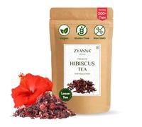Zyanna Thé d'Hibiscus - Pétales de Fleurs d'Hibiscus Séchées (100g-3,5oz-50 Tasses) Flor de Jamaica, Thé Détox aux Feuilles Lâches Sans Caféine - 100% Naturel Coupé et Tamisé