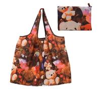 ZYAYNG 5Pcs Foldable Large Shopping Bag Washable Reusable Easy To Carry Capacity Handbags Pour Shopping(Color 18)