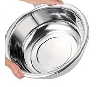ZYAYNG Bol MéLangeur En Acier Inoxydable 1-2pcs large stainless steel basin and thick washbasin, 36cm/14inch extra kitchen vegetable wash Pour La Cuisine(1pcs)