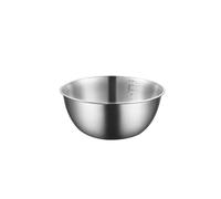 ZYAYNG Bol MéLangeur En Acier Inoxydable Stainless Steel Salad Basin Mixing Bowl Household and Scale Cooking Kitchen Knead Dough Baking Tableware Pour La Cuisine(23cm silvery)