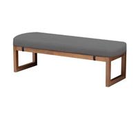 ZYAYNG Coussins De Banc Coussin de siège de Chaise de Jardin, Coussin de Chaise épais avec Boucles, Coussin de siège décoratif, Banc, Coussin de Baie vitrée pour Jardin(Dark Gary,75x30x3cm)
