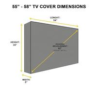 ZYAYNG Housse De Protection Pour TéLéViseur Housse de protection for écran télévision d'extérieur en tissu Oxford, imperméable, piscine Pour TéLéViseur D'IntéRieur(55-58inch)