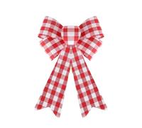 ZYAYNG NœUd pour Couronne d'automne Lot de 6 Petits nœuds Noël en PVC Motif Pied-de-Poule, décoration d'arbre, vitrine for Une Ambiance Festive pour Une FêTe à La Maison