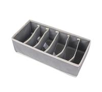 ZYAYNG Organisateurs De Tiroirs Lot de 2 organiseurs pliables for sous-vêtements, chaussettes, soutiens-gorge, pantalons, écharpes, cravates Pour Rangement(Gray 6 grid)