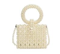 ZYAYNG Pochette à Perles Sacs à main carrés polyvalents en perles bandoulière simples for femmes Sac élégant for dîner Pour Un Mariage(14 * 2 * 11cm)