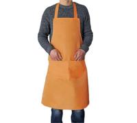 ZYAYNG Tabliers De Chef Tabliers de Chef imperméables for femmes, 3 pièces, avec poches, couleur unie, cuisine, Restaurant, atelier, tablier travail artistique Pour La Cuisine(Orange)