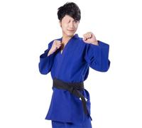 ZYAYNG Tenue De Judo Uniforme d'arts martiaux Judo Gi Kimono de compétition coton blanc 450 g/m² tissage simple Pour Tenue D'EntraîNement(Blue,XL)