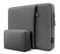 ZYB Pochette Ordinateur 15.6 Pouces, Étanche Housse Ordinateur 15 15,6 Pouces pour 15" Notebook Lenovo Thinkpad Ideapad HP Dell Acer ASUS Chromebook Mac 15 16 etc Pochette PC Portable 15.6"-Gris Foncé