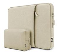 ZYB Pochette Ordinateur 15.6 Pouces, Étanche Housse Ordinateur 15 15,6 Pouces pour 15" Notebook Lenovo Thinkpad Ideapad HP Dell Acer ASUS Chromebook Mac 15 16 etc Pochette PC Portable 15.6"-Beige