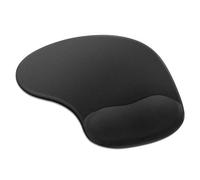 ZYB Tapis de Souris Ergonomique avec Repose-Poignet Gel, Taille S 230x190 mm - Surface Micro Tissée Lavable - Fond Antidérapant en Silicone Collant - pour Droitiers, Maison et Bureau, Noir Carbone