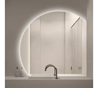 ZYBOWAYL Miroir LED Salle de Bain avec Eclairage 70cm 80cm 3000K-6000K Dimmable, Miroir de Vanité Anti-buée pour Salle de Bain 90cm 100cm Verre Trempé HD(Right Under Cut,28inch/70cm)