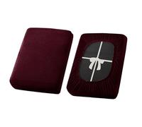 ZYBSLCSY Jacquard élastique Housse Coussin Caravane, Antidérapant Housse Banquette Camping-Car avec Laçage, Housse De Coussin De Canapé Extensible (Burgundy,W100-125cm,D50-70cm)