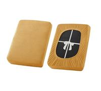 ZYBSLCSY Jacquard élastique Housse Coussin Caravane, Antidérapant Housse Banquette Camping-Car avec Laçage, Housse De Coussin De Canapé Extensible (Gold,W100-130cm,D30-50cm)