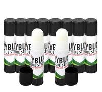 ZYBUX - Bâtons de colle (lot de 10, 15 g) - 90 % naturel, forte tenue, adhésif adapté aux enfants pour la maison, l'école, le bureau et les travaux manuels
