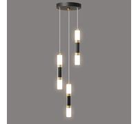 ZYBWL Moderne Noir Pendelleuchte 3 flammig LED Mini Dinszimmerlampe Lumière Cuisine Salon Chambre à coucher Table de nuit Bar NoirGold Petite lampe suspendue réglable en hauteur