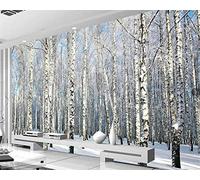 ZYCAFJ 3D Papier Peint Bouleau Papier Peint Intissé Photo Mural Moderne Poster Salon Chambre Mur de fond Chambre des Enfants Bureau Décoration de Maison