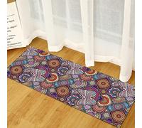 ZYCAFJ Tapis Cuisine Style Ethnique Tapis de Cuisine Devant Evier, Tapis AntidéRapant, Tapis de Couloir, Polyester Tapis de Cuisine, Tapis Salon Chambre Cuisine Hall D'entrée 50 x 80cm