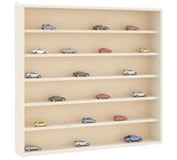 ZycaXzCrons Étagère murale en bois 60 x 8,5 x 55 cm avec 6 étagères, vitrine de collection peu encombrante pour salon, couloir et chambre à coucher