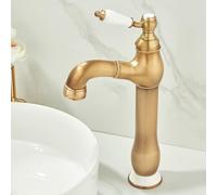 ZYCDP Robinets de Lavabo Pour Salle de Bain Retro en Céramique Mitigeur Salle de Bain Avec Douchette Antique Haut