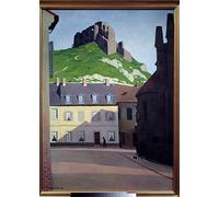 ZYCHKRL De Célèbres Tableaux Art Classique sur Toile Peinture Affiche Château Gaillard et Andelys. par Félix Edouard Vallotton Pour les Décorations pour la Maison 60x90cm