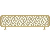 ZYCHSJXA Cloisons de séparation pour salles à Manger, Cadre en Fer forgé ajouré, Panneau de séparation décoratif pour Restaurant, cloison en Verre de 30 cm de Hauteur (Or-b, 100 cm)