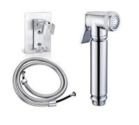 ZYCHSJXA Douchette WC chromée avec Pistolet de pulvérisation - Kit de Nettoyage Complet pour WC et WC - Nettoyant corporel Portable avec Chasse d'eau intégrée