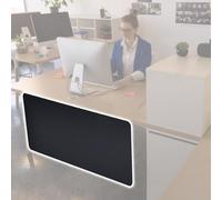 ZYCHSJXA Panneau de confidentialité sous Bureau pour Bureau - Séparateur de pudeur Noir pour postes de Travail Assis-Debout, Usage Commercial, Jupe de Bureau 12x35 Pouces, améliore la confi