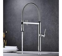 ZYCHSJXA Robinet de Cuisine 3 Voies avec douchette extractible, pivotant à 360°, Compatible avec Les systèmes d'osmose Inverse et Les éviers à Bec Haut. Finition Noire. Installation Facile.