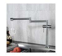 ZYCHSJXA Robinet de Cuisine avec Eau Chaude et Froide, Robinet d'évier Commercial en Laiton, Robinet de Remplissage de casseroles, Bras articulés Pliables et Extensibles à Double articulati