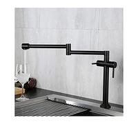 ZYCHSJXA Robinet de Cuisine avec Eau Chaude et Froide, Robinet d'évier Commercial, Robinet de Remplissage de casseroles en Laiton, Bras articulés Pliables et Extensibles à Double articulati