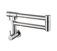 ZYCHSJXA Robinet d'évier de Cuisine Pliable Multicolore - Robinet Mural Simple pour Eau Froide avec Rotation à 360° et Bec Flexible pour Une Utilisation Facile et Peu encombrante (Silvery B