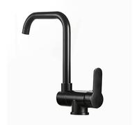 ZYCHSJXA Robinet d'évier de Cuisine pour Bar, Ferme ou Commerce, Robinet pivotant à fenêtre intérieure, mitigeur monocommande Rabattable pour Eau Chaude et Froide, Noir (Couleur : a)