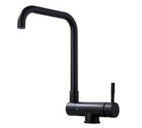 ZYCHSJXA Robinet d'évier de Cuisine pour Bar, Ferme ou Commerce, Robinet pivotant à fenêtre intérieure, mitigeur monocommande Rabattable pour Eau Chaude et Froide, Noir (Couleur : B)