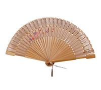 ZYCSKTL Festival D'éventails Pliants, Ventilateur Fait Main Creux d'art Haut De Gamme Classique, Éventail À Main Imprimé pour Dames Élégantes, Articles De Fête (Color : C, Size : 33cm*1)