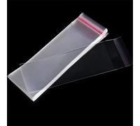Zydiwo 300 Pièces Sacs Plastiques de Boulangerie Cellophane Transparente OPP Sac Autocollant Emballage Sachet Alimentaire Pochettes (8 * 22cm)