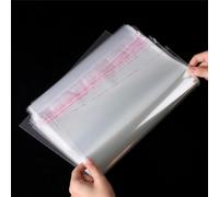 Zydiwo 300 Pièces Sacs Plastiques de Boulangerie Cellophane Transparente Sac Autocollant Emballage Sachet Alimentaire Pochettes (18 * 34cm)