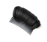ZYDLMBJL Postiches Chignon pour Femmes, Peigne Coussin Invisible en Cheveux synthétiques for Un Volume Optimal(Black)